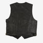 MEN'S VINTAGE LEATHER GILET JACKET - MEDIUM