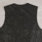 MEN'S VINTAGE LEATHER GILET JACKET - MEDIUM