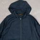 MEN'S VINTAGE 1990S SEARS LIGHTWEIGHT HOODED RAIN JACKET - X-LARGE