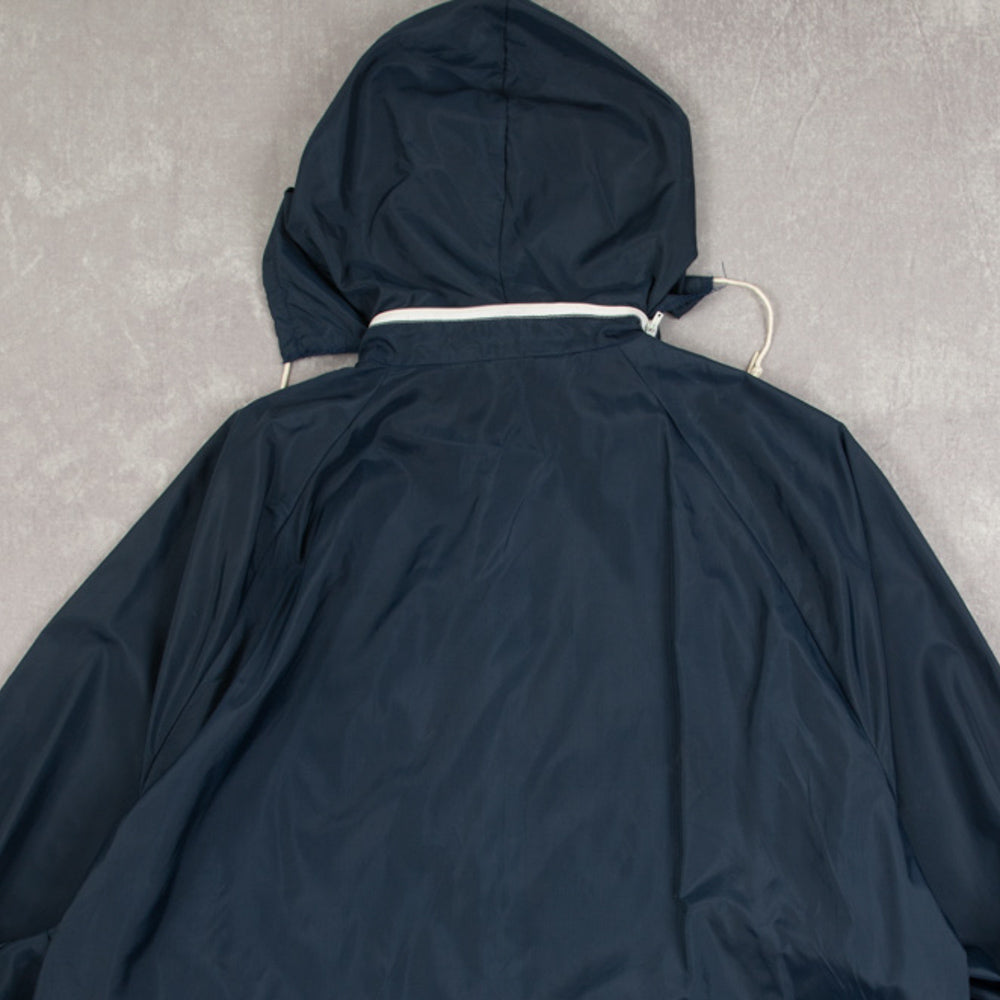 MEN'S VINTAGE 1990S SEARS LIGHTWEIGHT HOODED RAIN JACKET - X-LARGE
