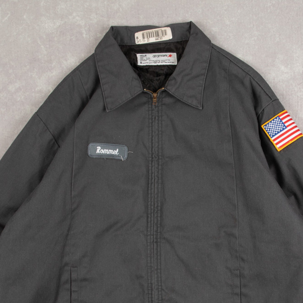 MEN'S VINTAGE ROMMEL FULL ZIP WORKWEAR JACKET - X-LARGE
