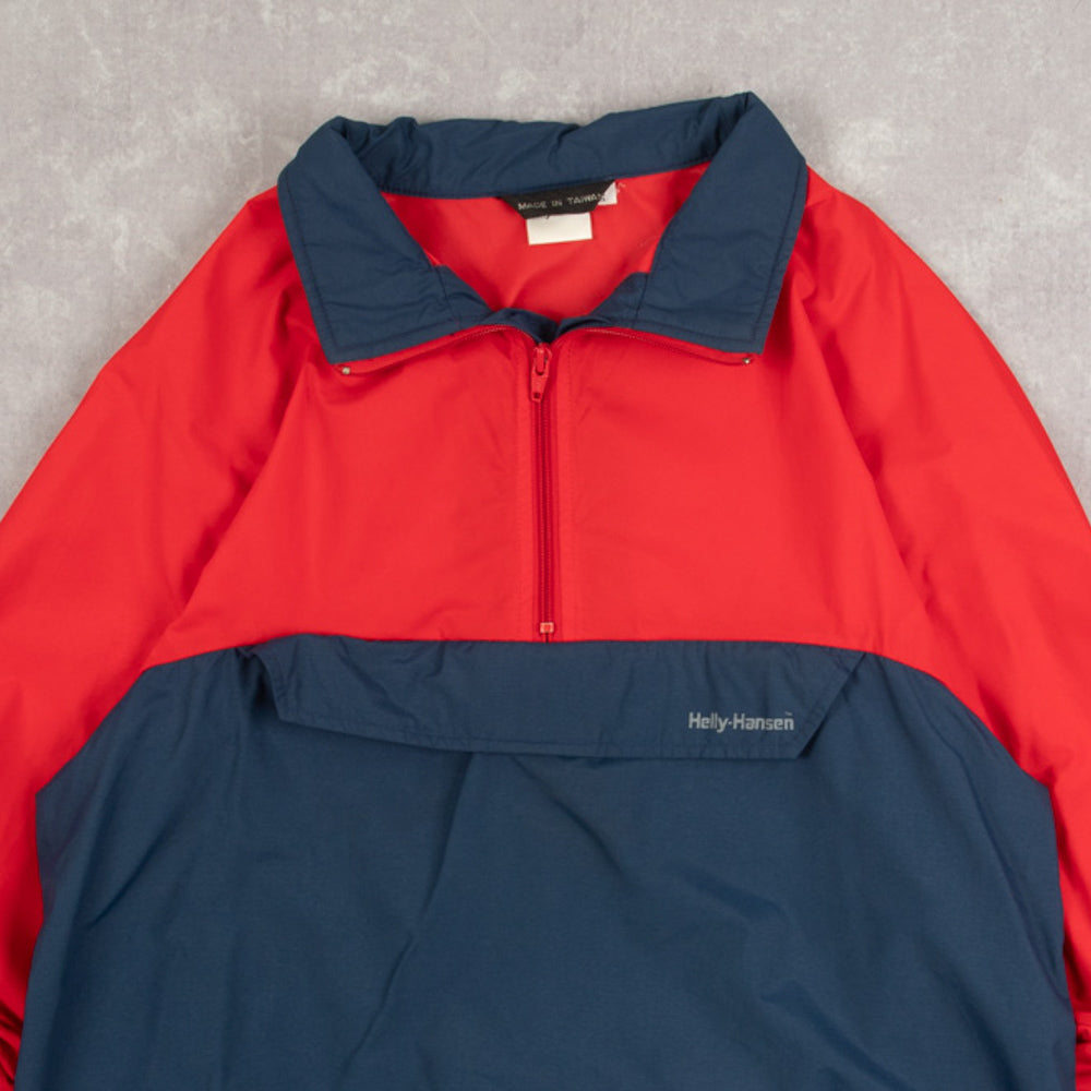 MEN'S VINTAGE 1990S HELLY HANSEN QUARTER ZIP LIGHTWEIGHT JACKET - SMALL