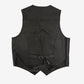 MEN'S VINTAGE 1990S LEATHER GILET JACKET - X-LARGE