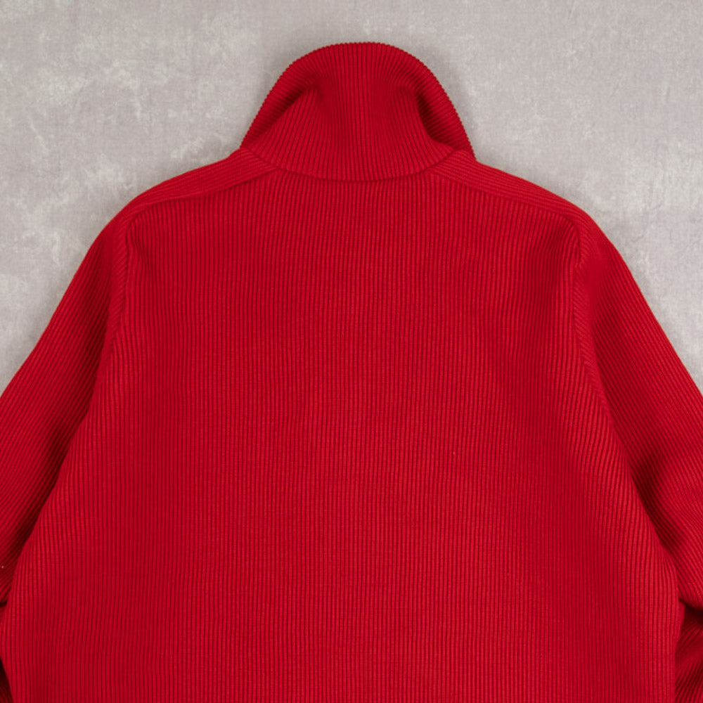MEN'S VINTAGE 1970S LASLEY KNITTING RIBBED JACKET - MEDIUM