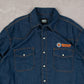 MEN'S VINTAGE 1990S DENIM INDUSTRIAL SHIRT - X-LARGE