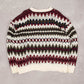 MEN'S VINTAGE 1990S PATTERNED KNITTED JUMPER - MEDIUM