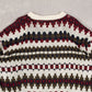 MEN'S VINTAGE 1990S PATTERNED KNITTED JUMPER - MEDIUM