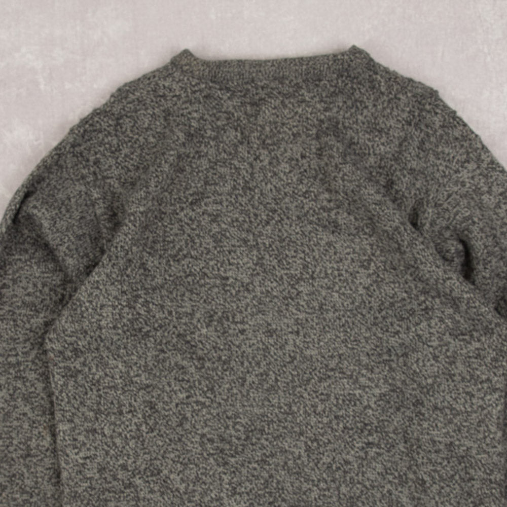 MEN'S VINTAGE 1990S STRUCTURED KNITTED JUMPER - MEDIUM