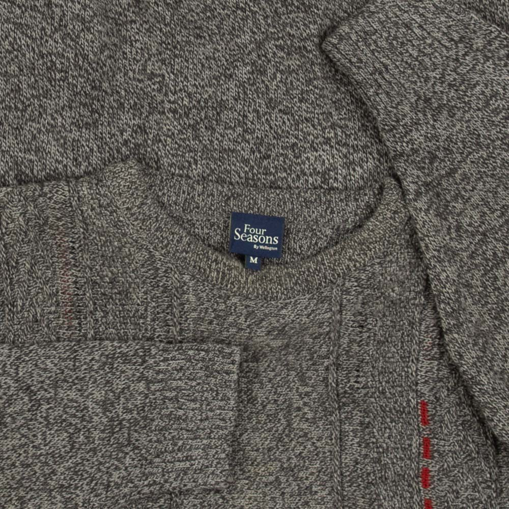 MEN'S VINTAGE 1990S STRUCTURED KNITTED JUMPER - MEDIUM