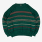 MEN'S VINTAGE 1990S PATTERNED KNITTED JUMPER - X-LARGE