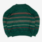 MEN'S VINTAGE 1990S PATTERNED KNITTED JUMPER - X-LARGE