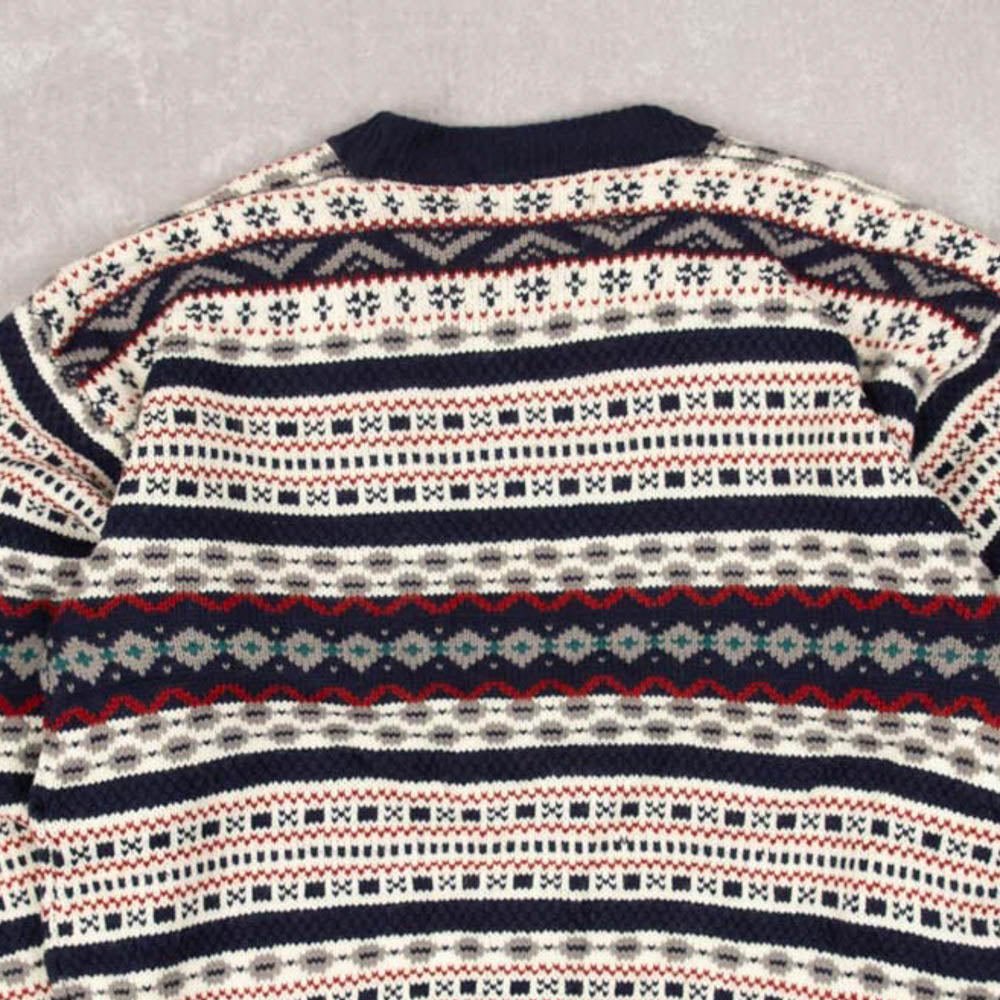 MEN'S VINTAGE 1990S STRUCTURED KNITTED CARDIGAN - MEDIUM