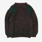 MEN'S VINTAGE 1990S PATTERNED KNITTED JUMPER - MEDIUM