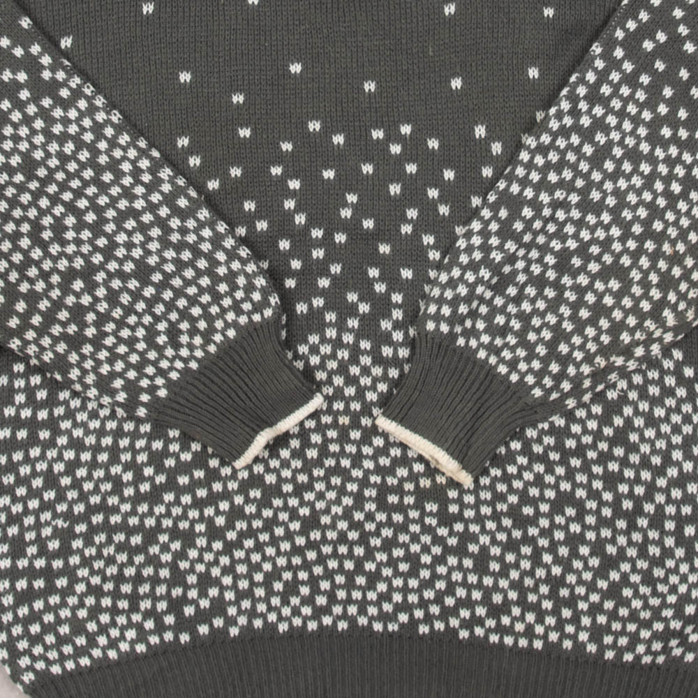 MEN'S VINTAGE 1990S PATTERNED KNITTED JUMPER - MEDIUM