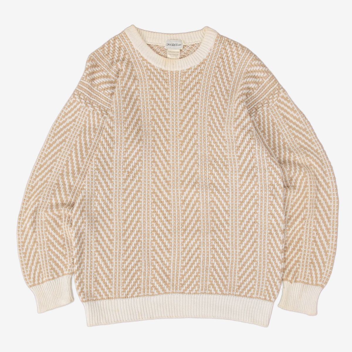 WOMEN'S VINTAGE 1970S SAKS FIFTH AVENUE STRUCTURED KNITTED JUMPER - LARGE
