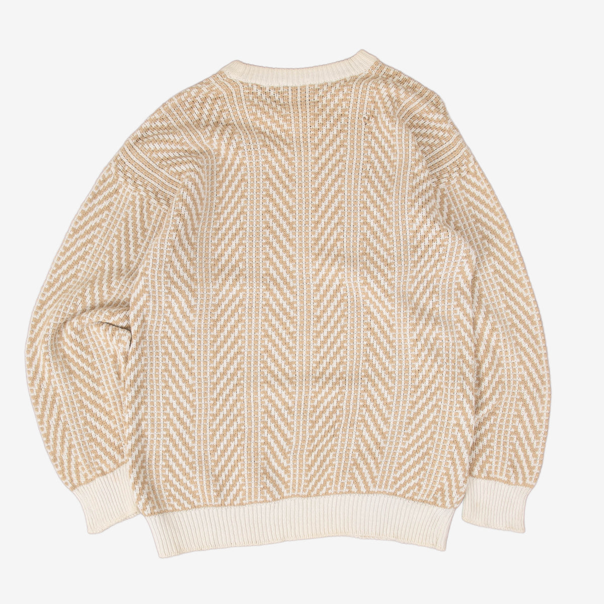 WOMEN'S VINTAGE 1970S SAKS FIFTH AVENUE STRUCTURED KNITTED JUMPER - LARGE