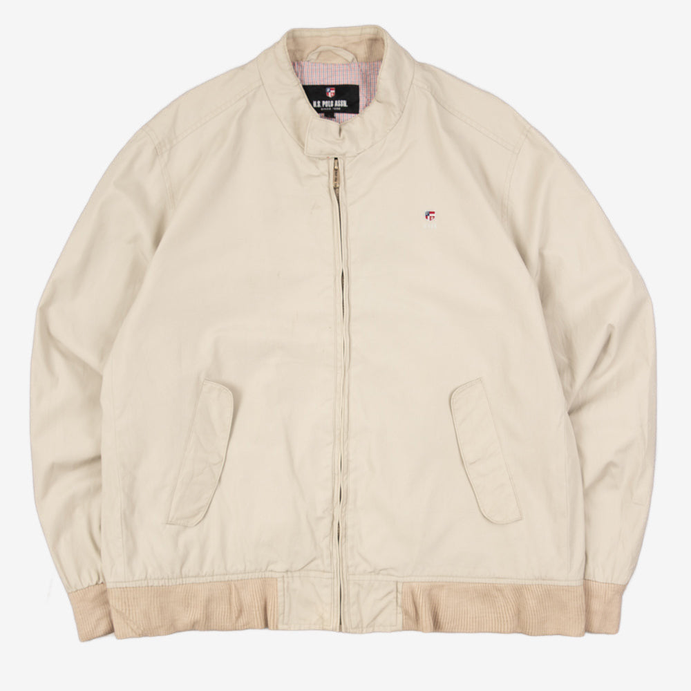 MEN'S VINTAGE 1990S U.S POLO ASSN. FULL ZIP BOMBER JACKET - LARGE