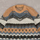 WOMEN'S VINTAGE 1990S PATTERNED KNITTED JUMPER - LARGE