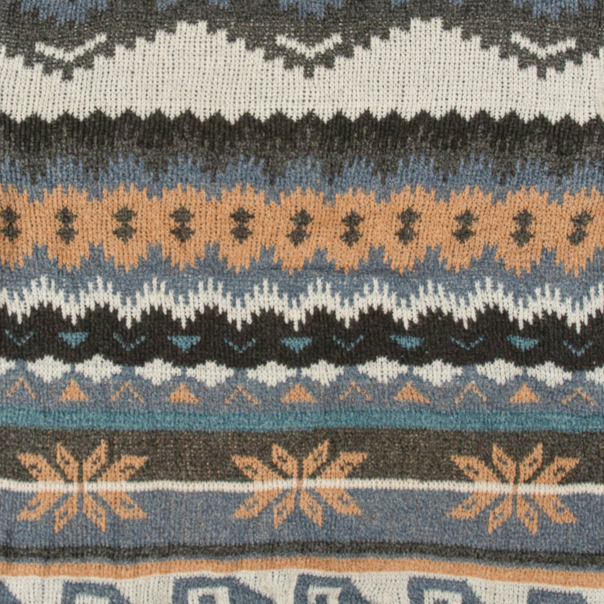 WOMEN'S VINTAGE 1990S PATTERNED KNITTED JUMPER - LARGE