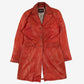 WOMEN'S VINTAGE 1990S LEATHER LONG LENGTH JACKET - XX-LARGE