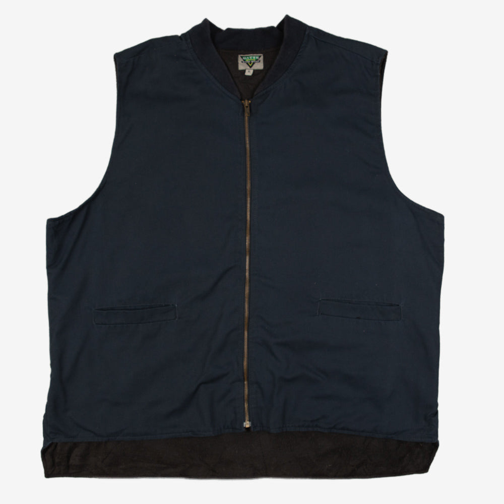 MEN'S VINTAGE FLEECE LINED GILET VEST JACKET - X-LARGE