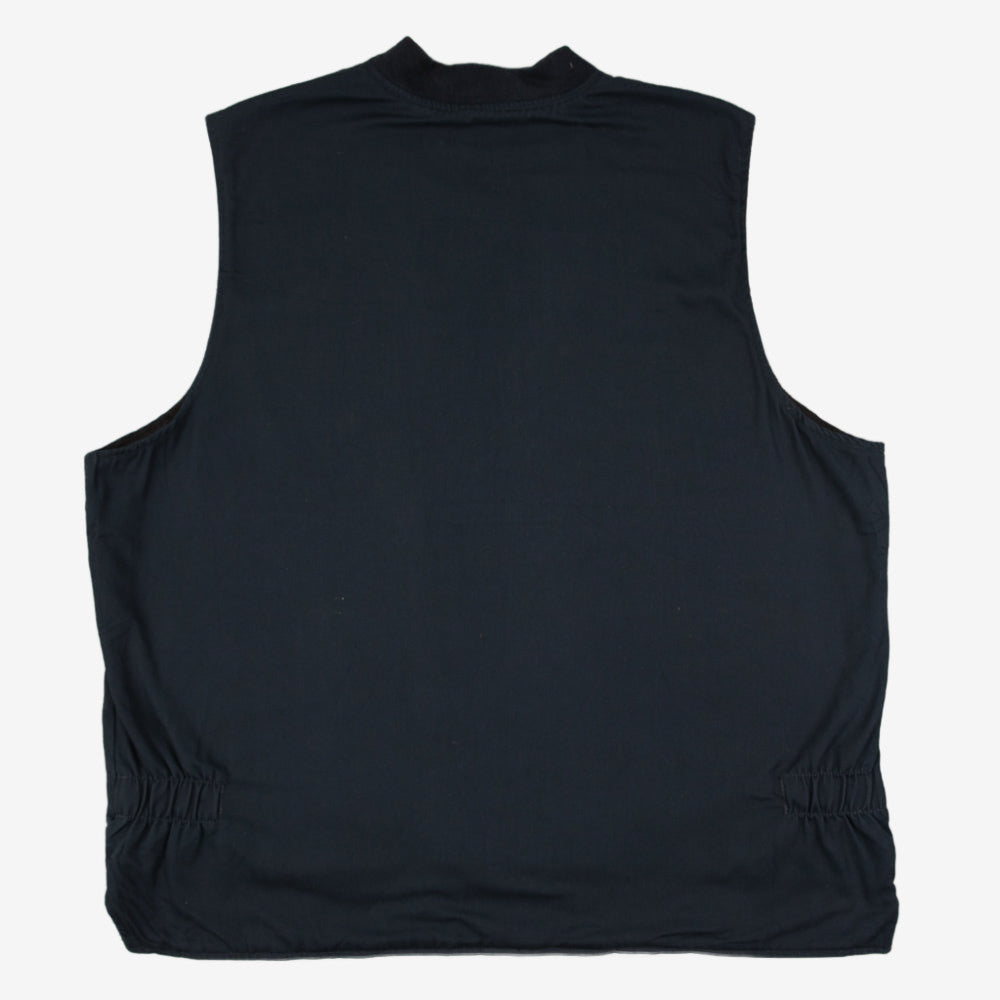 MEN'S VINTAGE FLEECE LINED GILET VEST JACKET - X-LARGE