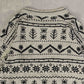 MEN'S VINTAGE 1990S PATTERNED KNITTED JUMPER - LARGE