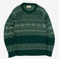 WOMEN'S VINTAGE 1960S PATTERNED KNITTED JUMPER - SMALL
