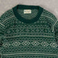WOMEN'S VINTAGE 1960S PATTERNED KNITTED JUMPER - SMALL