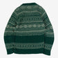 WOMEN'S VINTAGE 1960S PATTERNED KNITTED JUMPER - SMALL