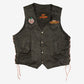 WOMEN'S VINTAGE 1990S HOT LEATHERS GILET VEST JACKET - XX-LARGE