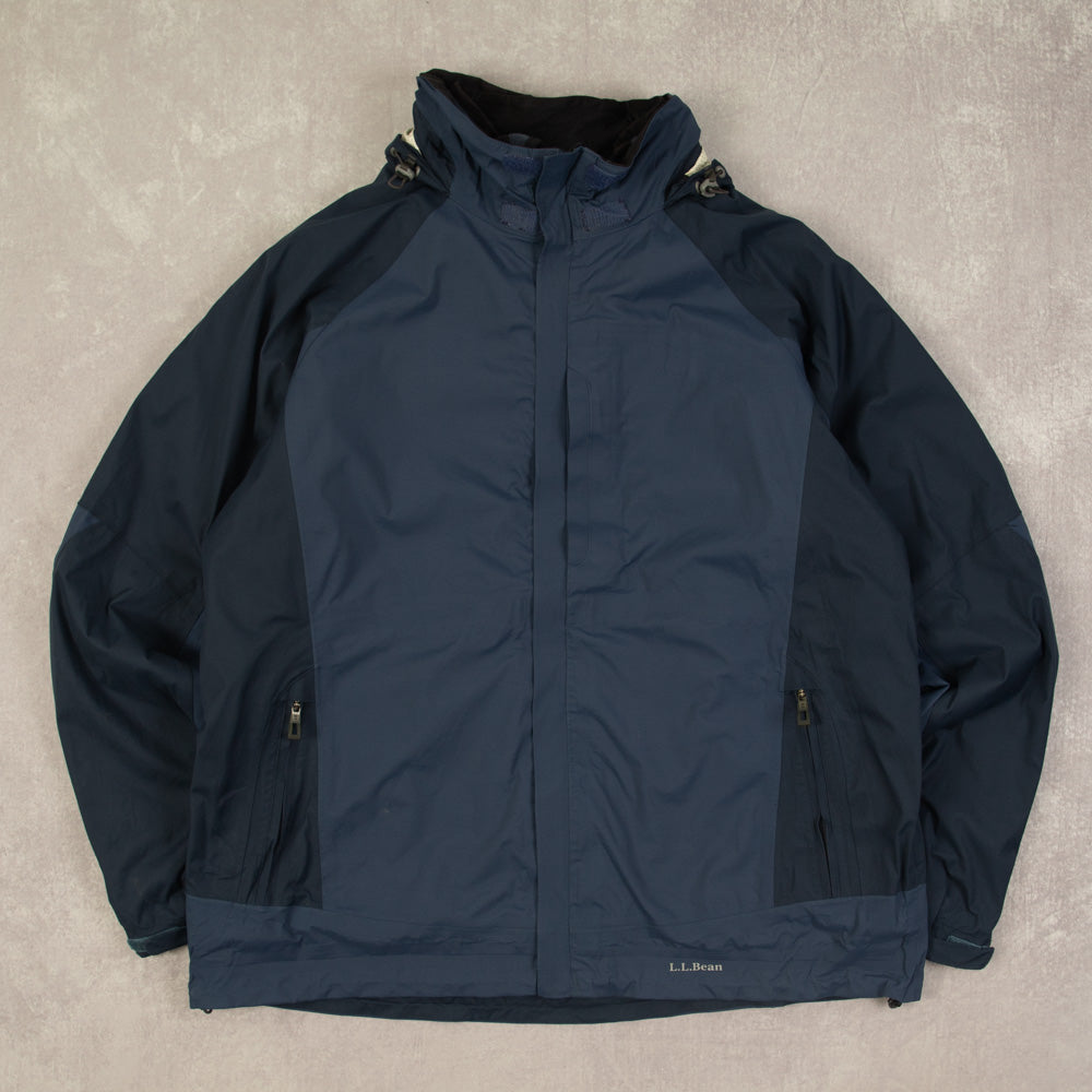 MEN'S VINTAGE L.L.BEAN HOODED FLEECE LINED JACKET - X-LARGE