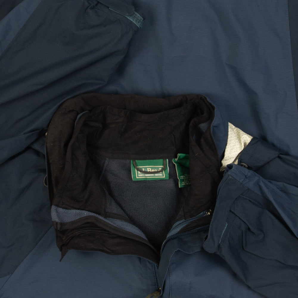 MEN'S VINTAGE L.L.BEAN HOODED FLEECE LINED JACKET - X-LARGE