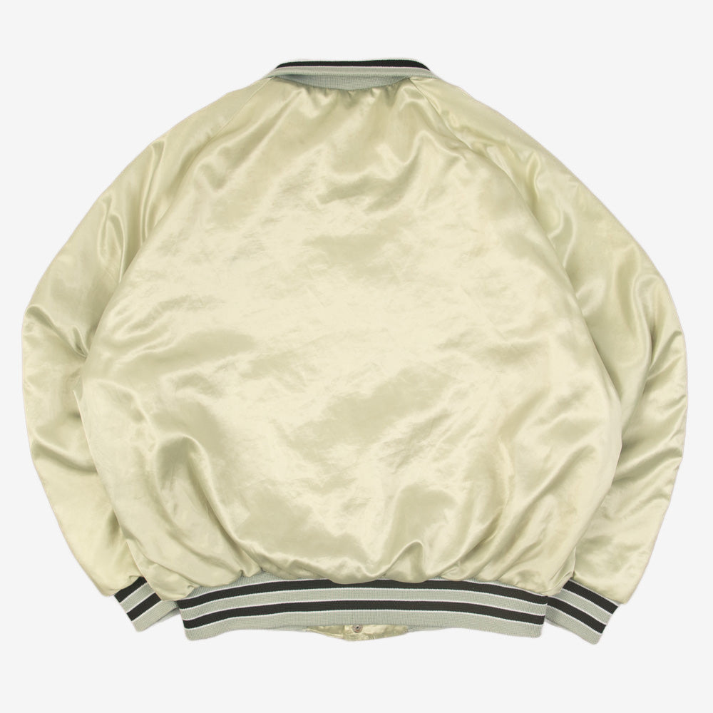 MEN'S VINTAGE 1990 SOFTBALL LEAGUE CHAMPS SATIN BOMBER JACKET - LARGE