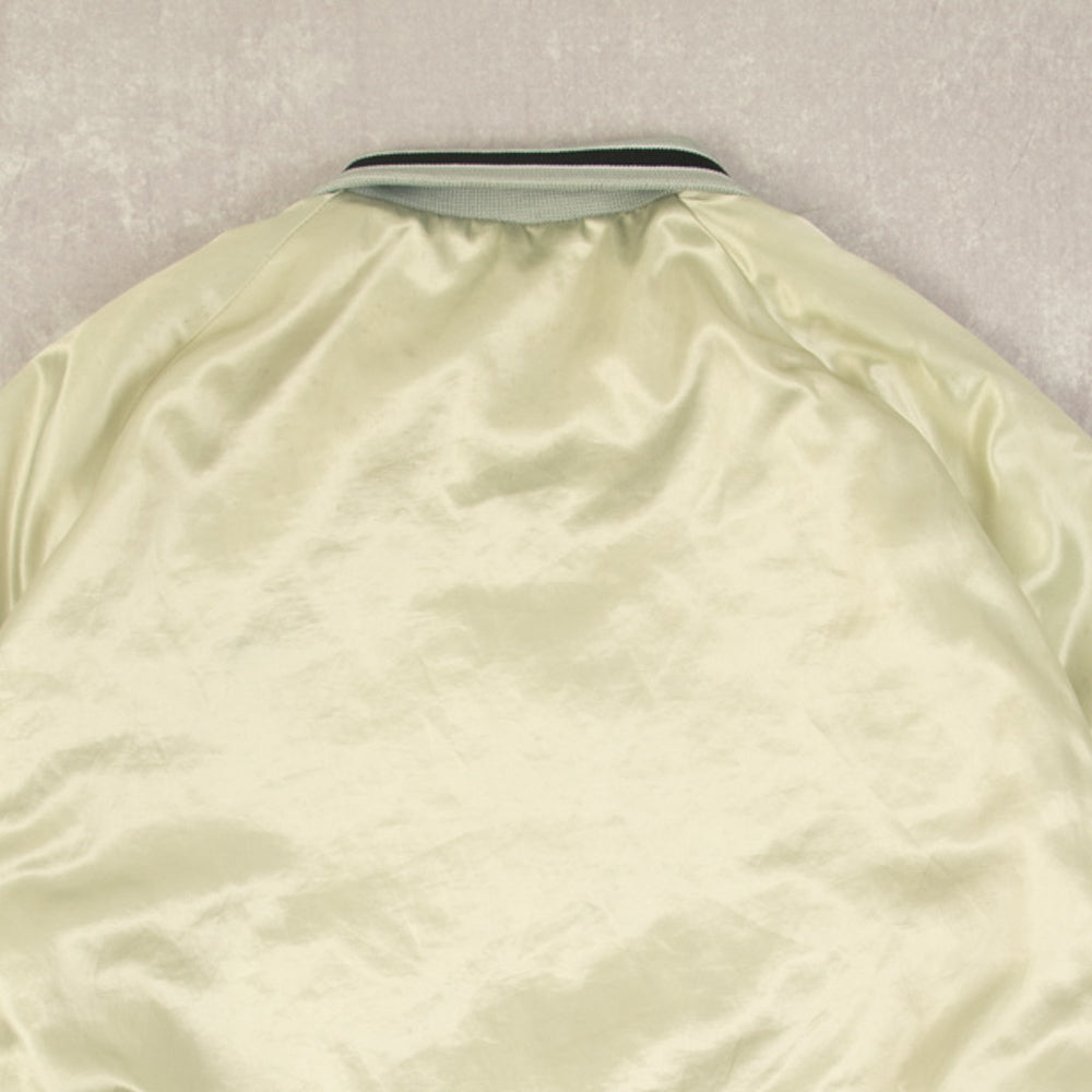 MEN'S VINTAGE 1990 SOFTBALL LEAGUE CHAMPS SATIN BOMBER JACKET - LARGE