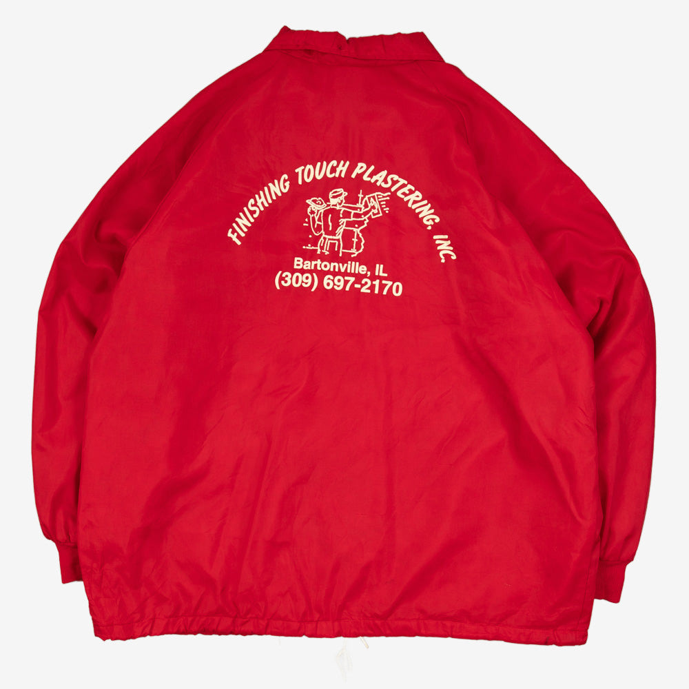 MEN'S VINTAGE 1980S FINISHING TOUCH PLASTERING COACH JACKET - X-LARGE