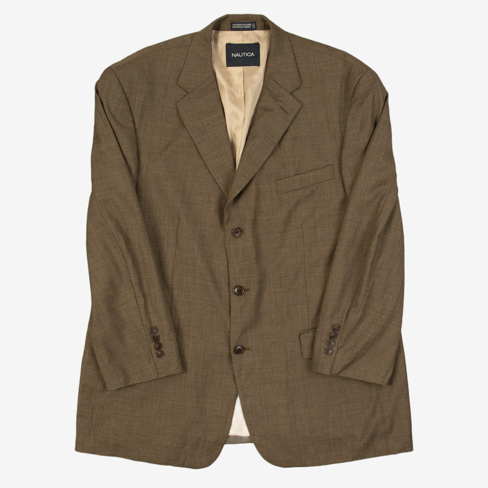 MEN'S VINTAGE NAUTICA THREE BUTTON BLAZER JACKET - LARGE