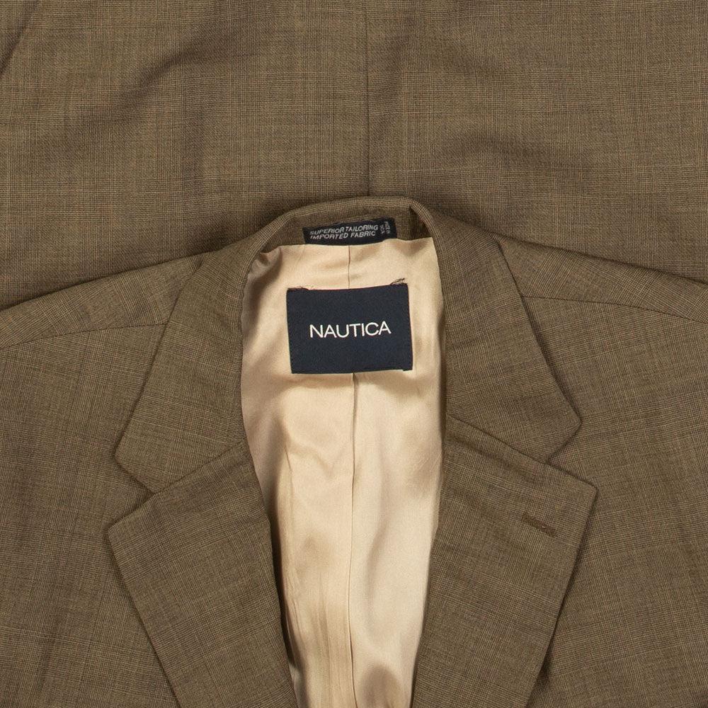 MEN'S VINTAGE NAUTICA THREE BUTTON BLAZER JACKET - LARGE