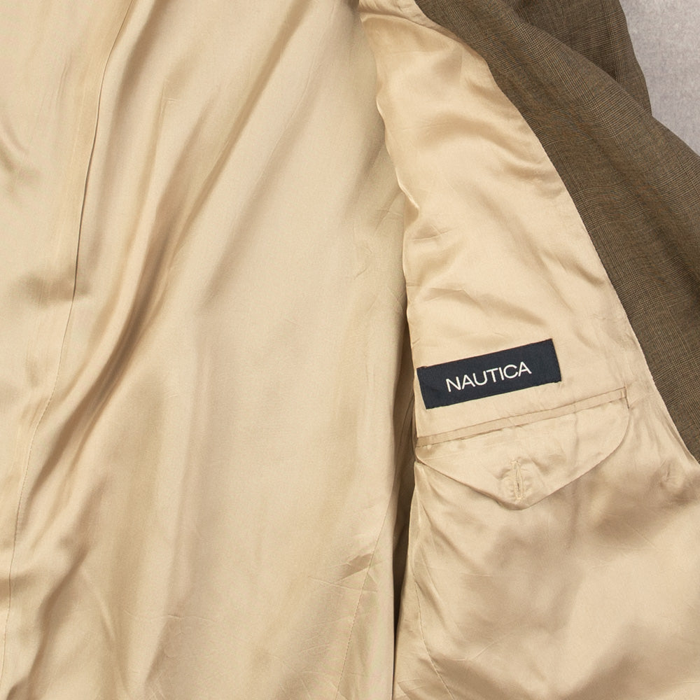 MEN'S VINTAGE NAUTICA THREE BUTTON BLAZER JACKET - LARGE