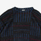 MEN'S VINTAGE 1980S STRUCTURED PATTERNED KNITTED JUMPER - LARGE