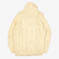 MEN'S VINTAGE 1990S FULL ZIP ARAN KNITTED CARDIGAN - SMALL