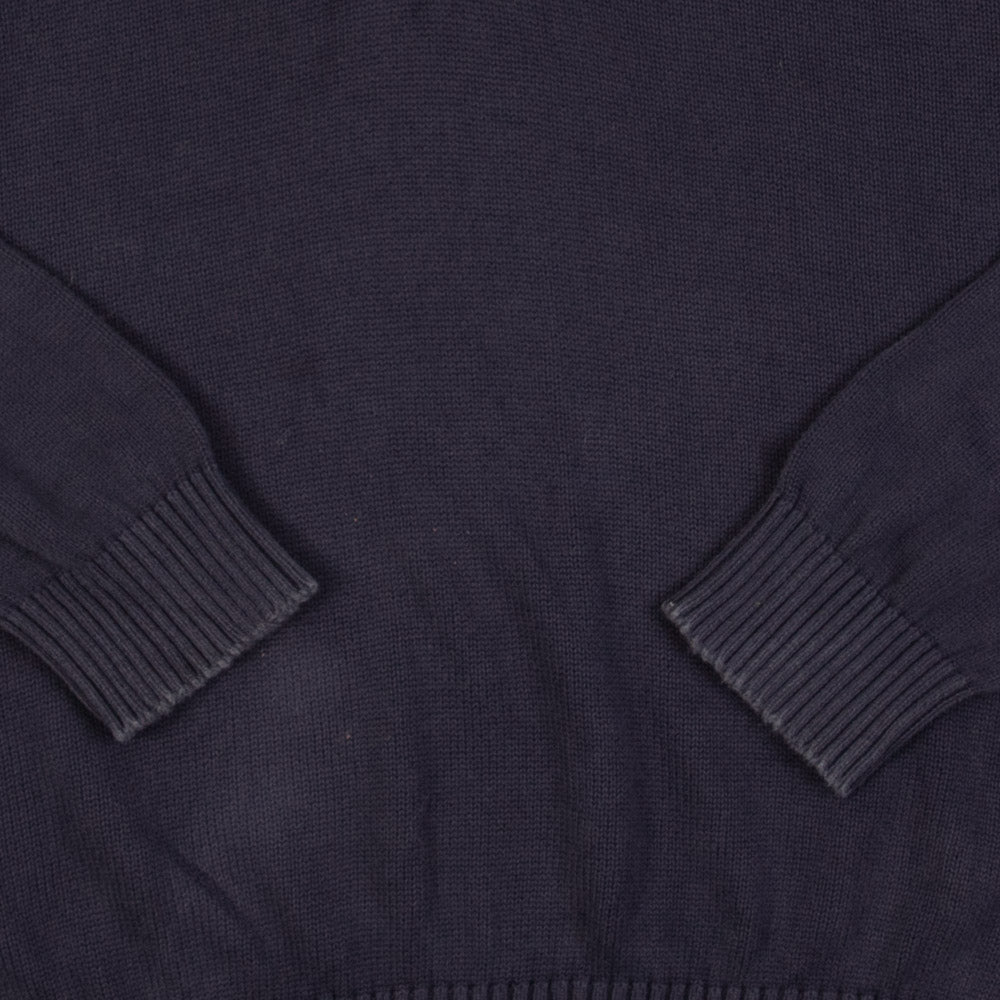 MEN'S VINTAGE IZOD QUATER ZIP PATTERNED KNITTED JUMPER - XX-LARGE