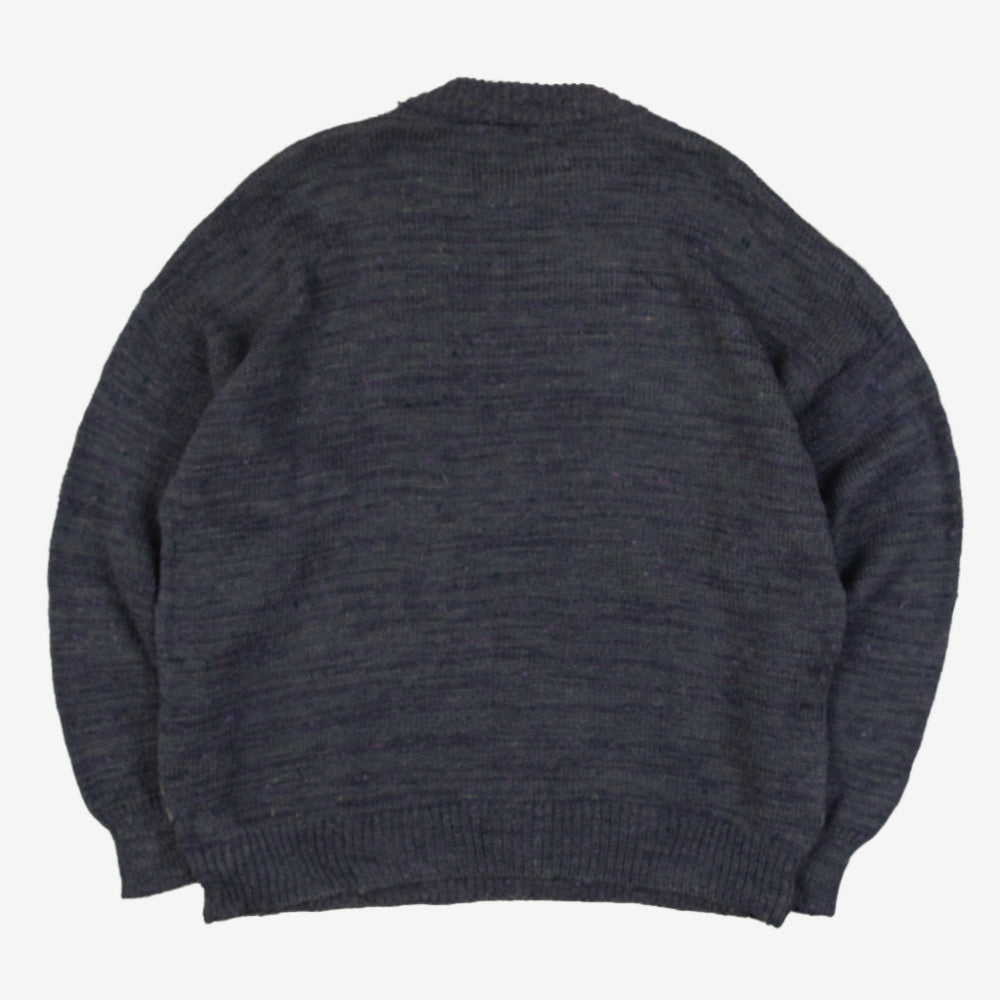 MEN'S VINTAGE 1990S MADE IN ITALY STRUCTURED KNITTED JUMPER - LARGE