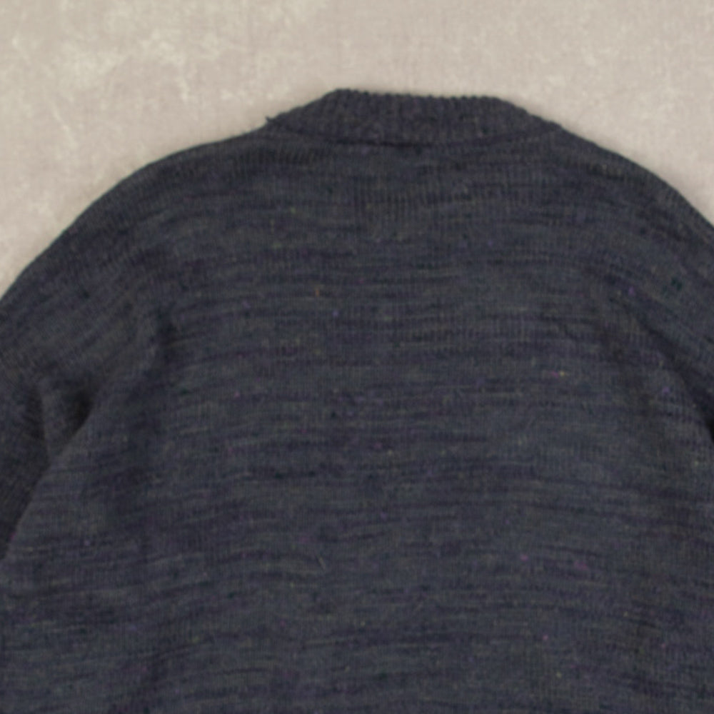 MEN'S VINTAGE 1990S MADE IN ITALY STRUCTURED KNITTED JUMPER - LARGE