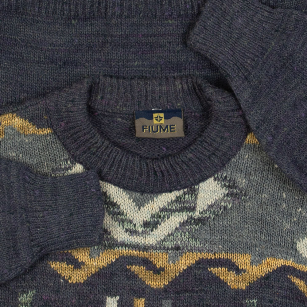 MEN'S VINTAGE 1990S MADE IN ITALY STRUCTURED KNITTED JUMPER - LARGE