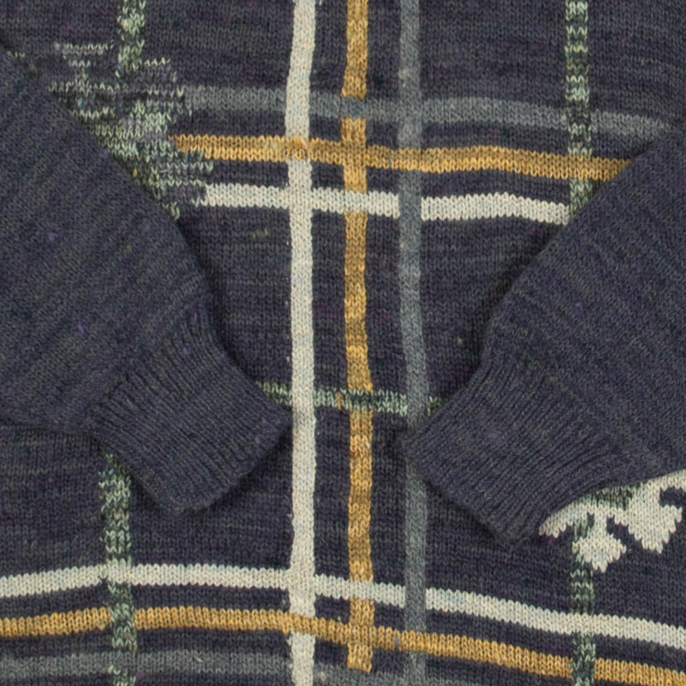 MEN'S VINTAGE 1990S MADE IN ITALY STRUCTURED KNITTED JUMPER - LARGE