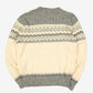 MEN'S VINTAGE 1990S PATTERNED KNITTED JUMPER - LARGE