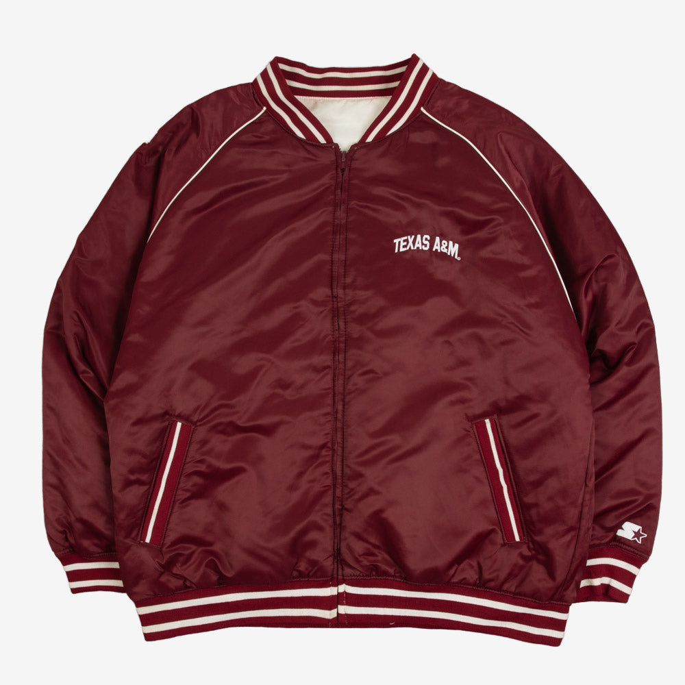 MEN'S VINTAGE TEXAS A&M REVERSIBLE PADDED BOMBER JACKET - X-LARGE