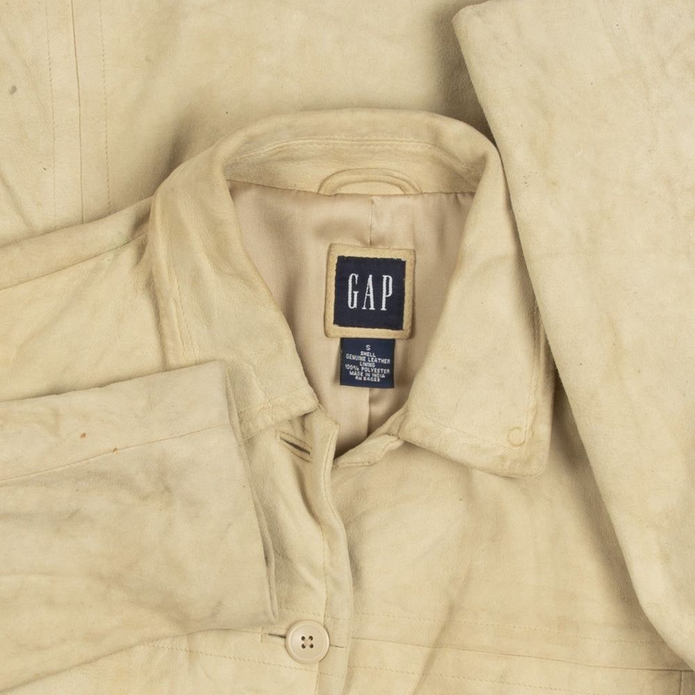 WOMEN'S VINTAGE GAP SUEDE BUTTON UP JACKET - SMALL