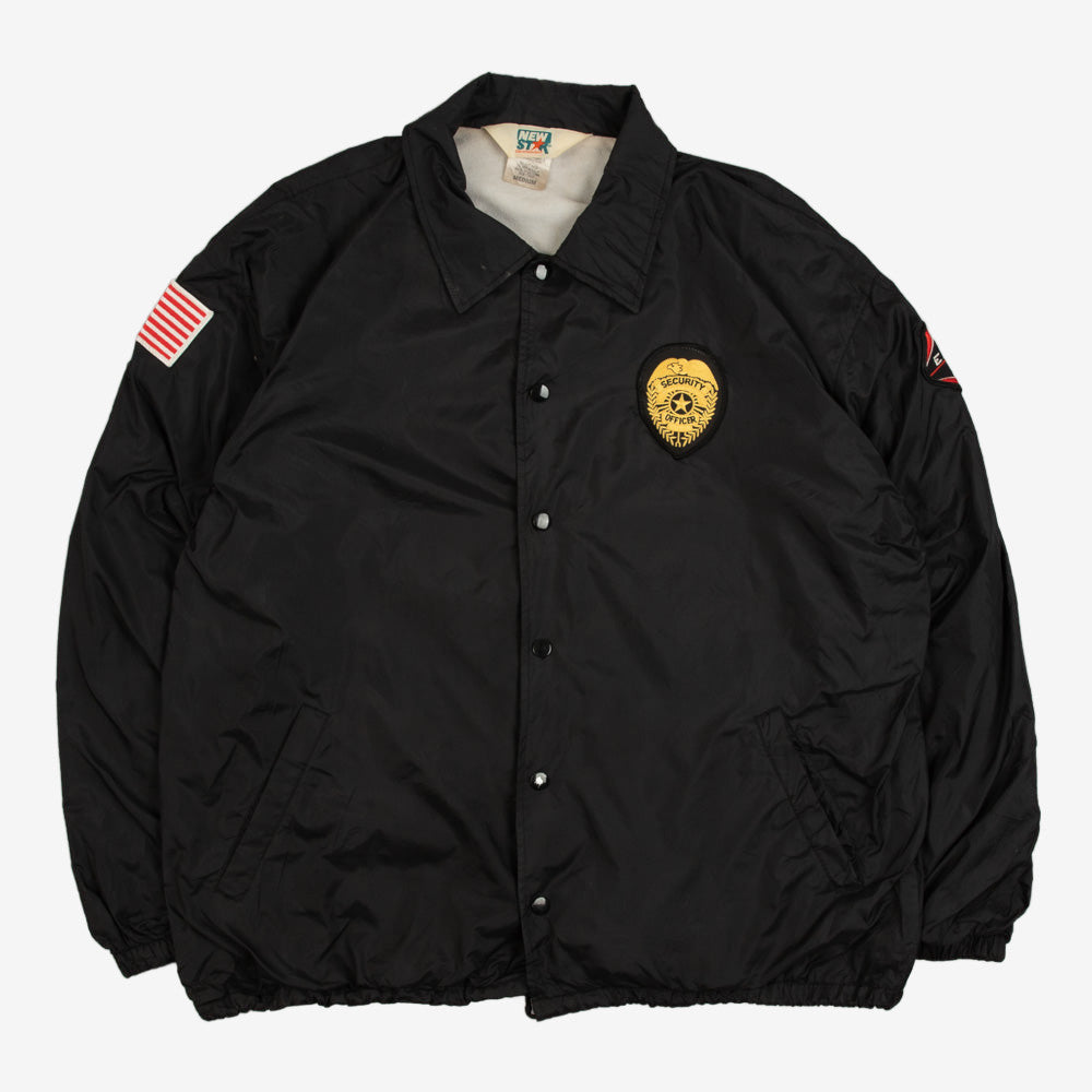 MEN'S VINTAGE 1990S SERCURITY OFFICER COACH JACKET - MEDIUM